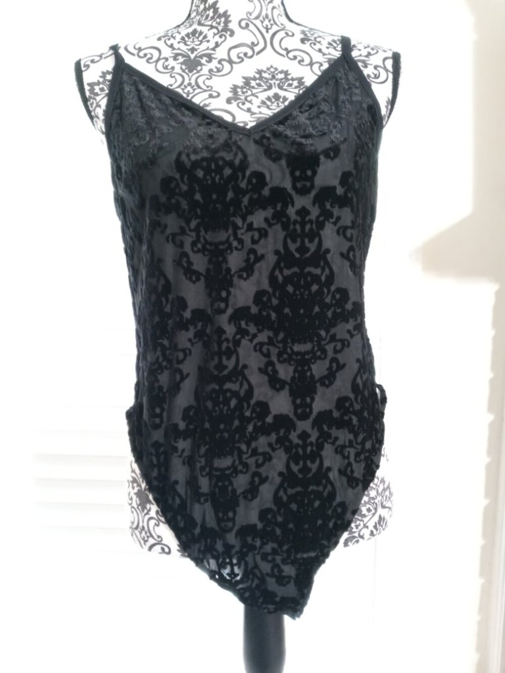 Killstar Velvet Flocked Bodysuit — 3XL
